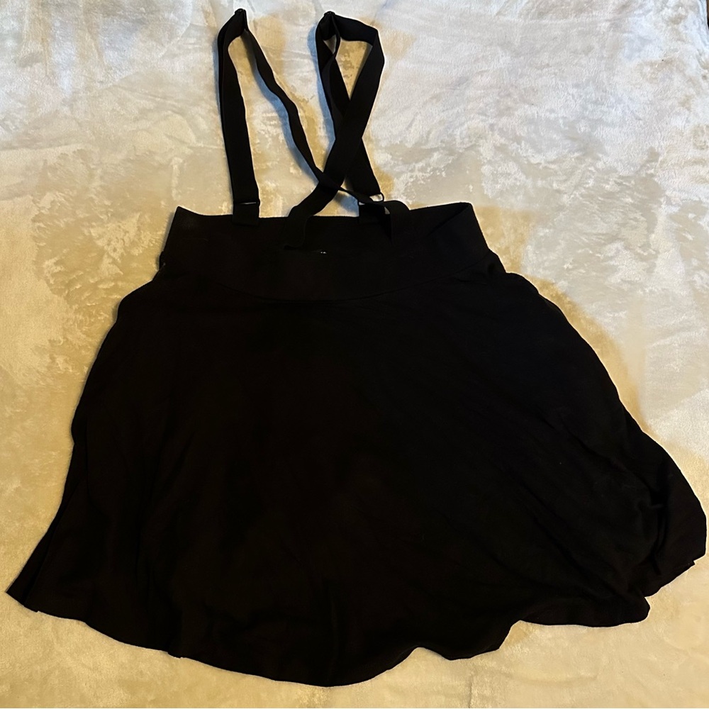 Hot Topic Black Suspender Skirt